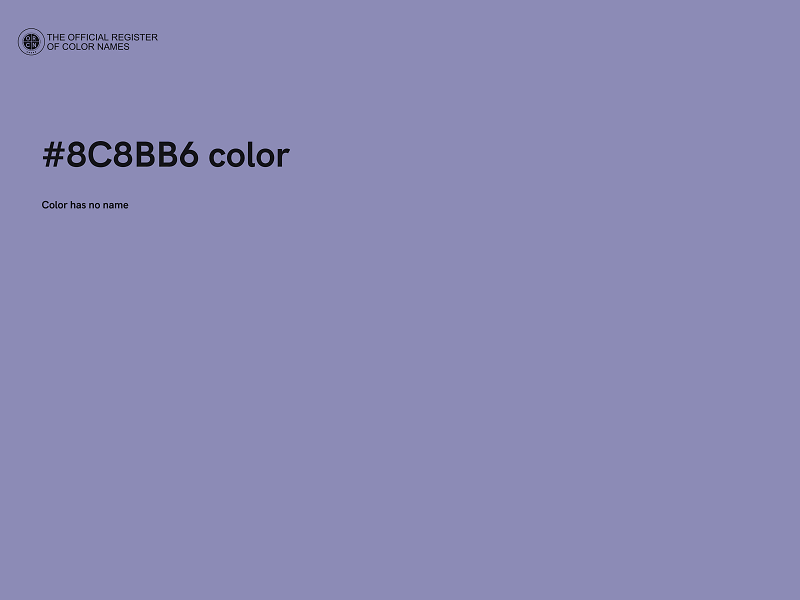 #8C8BB6 color image