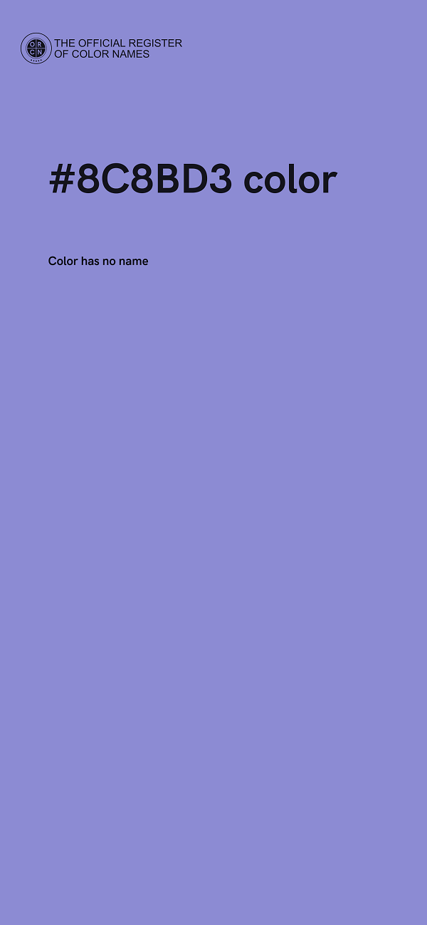 #8C8BD3 color image