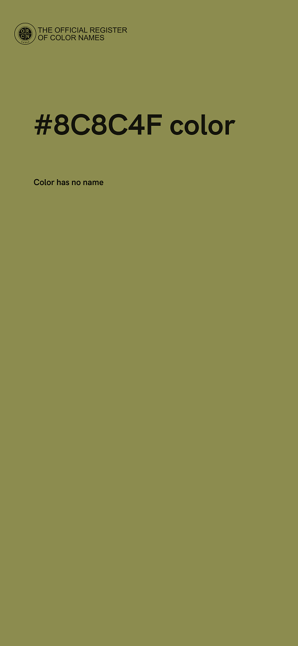 #8C8C4F color image