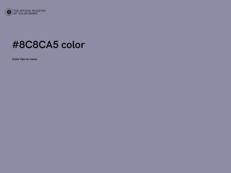 #8C8CA5 color image