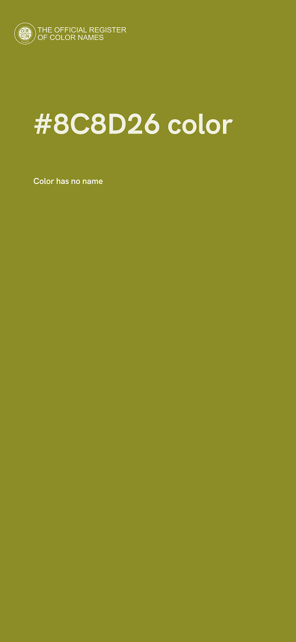 #8C8D26 color image