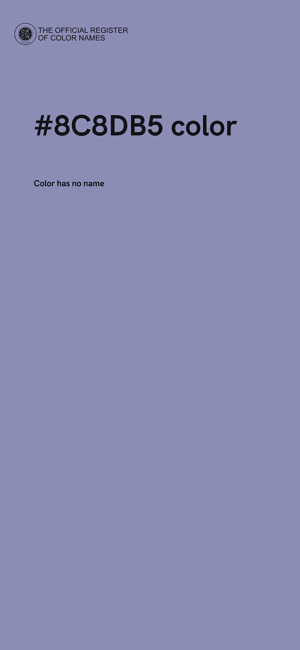 #8C8DB5 color image