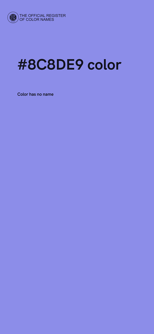 #8C8DE9 color image