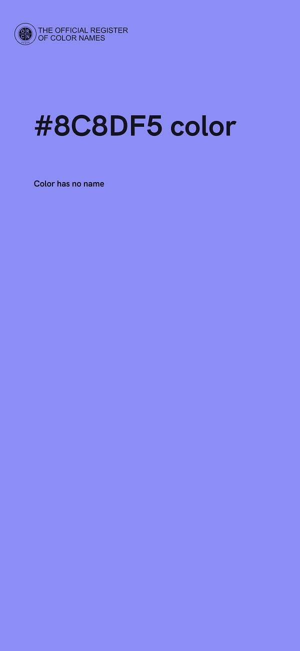 #8C8DF5 color image