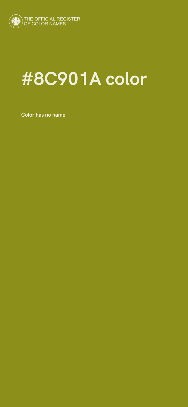 #8C901A color image