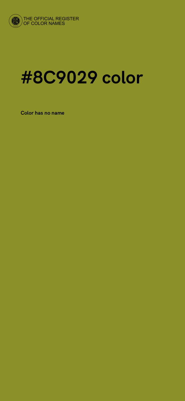 #8C9029 color image
