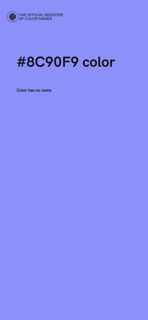 #8C90F9 color image