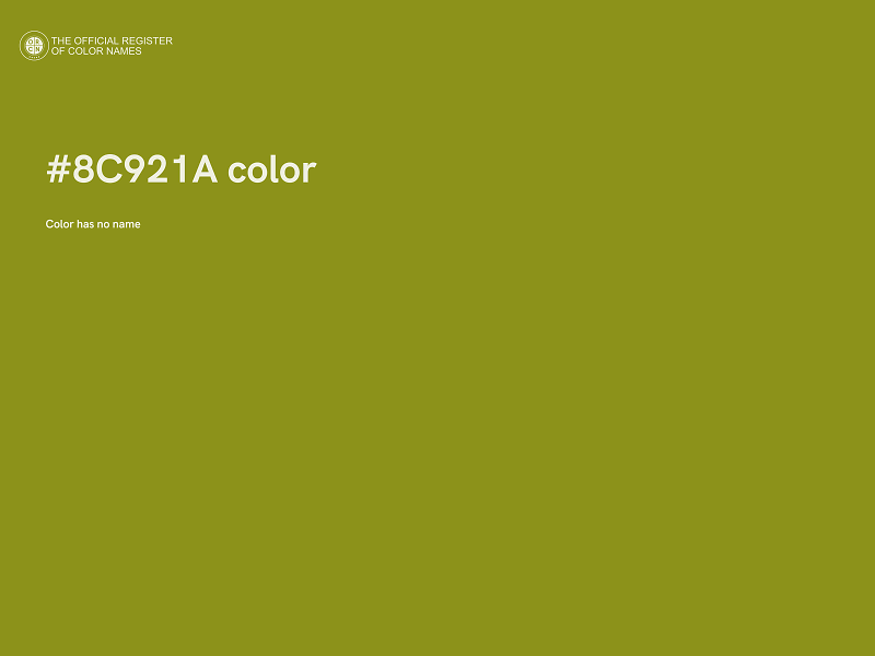 #8C921A color image