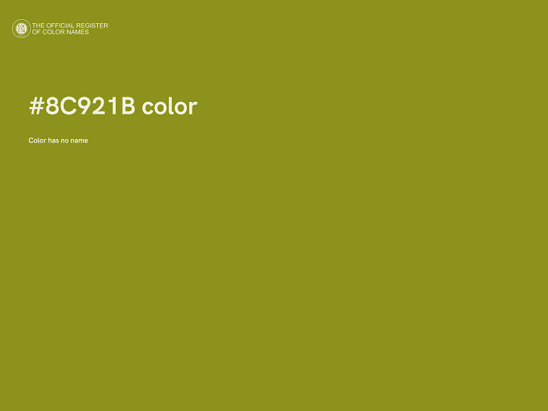 #8C921B color image