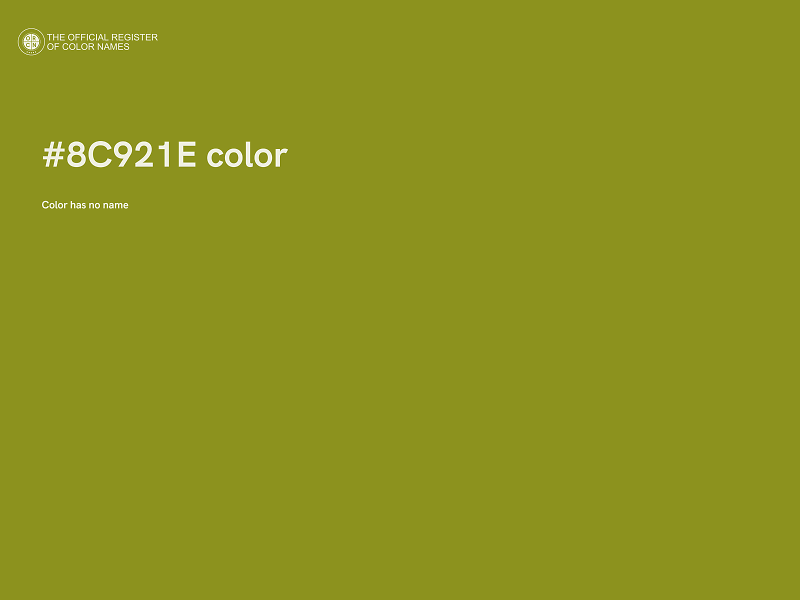 #8C921E color image