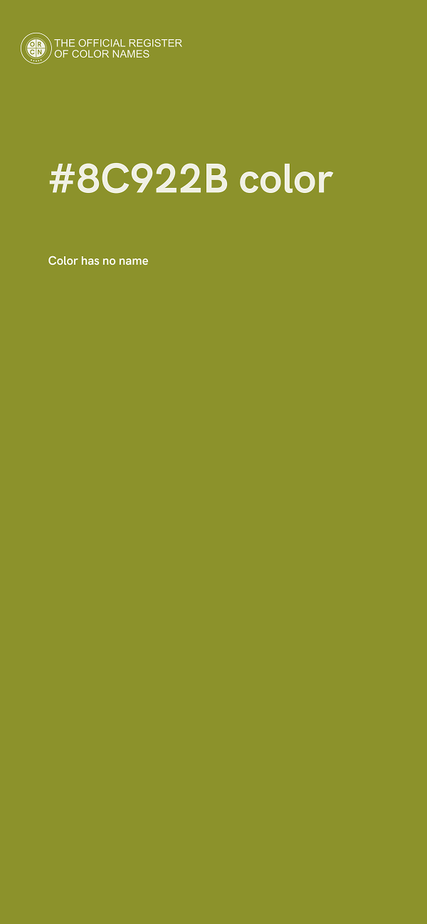 #8C922B color image