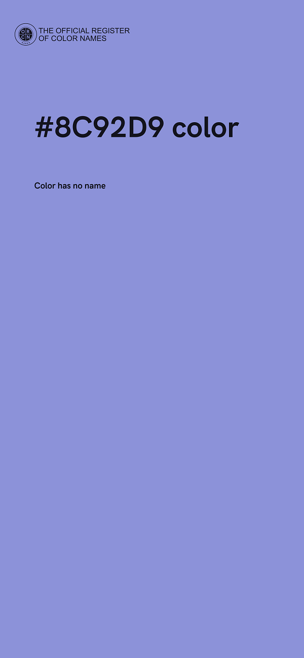 #8C92D9 color image