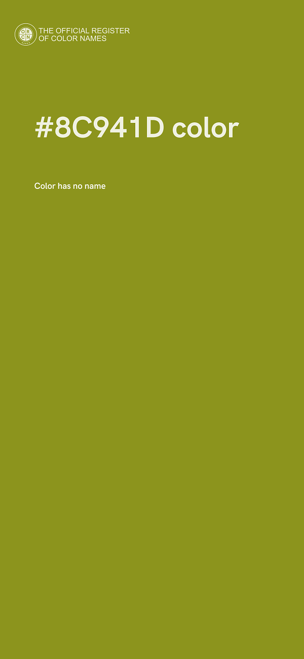 #8C941D color image