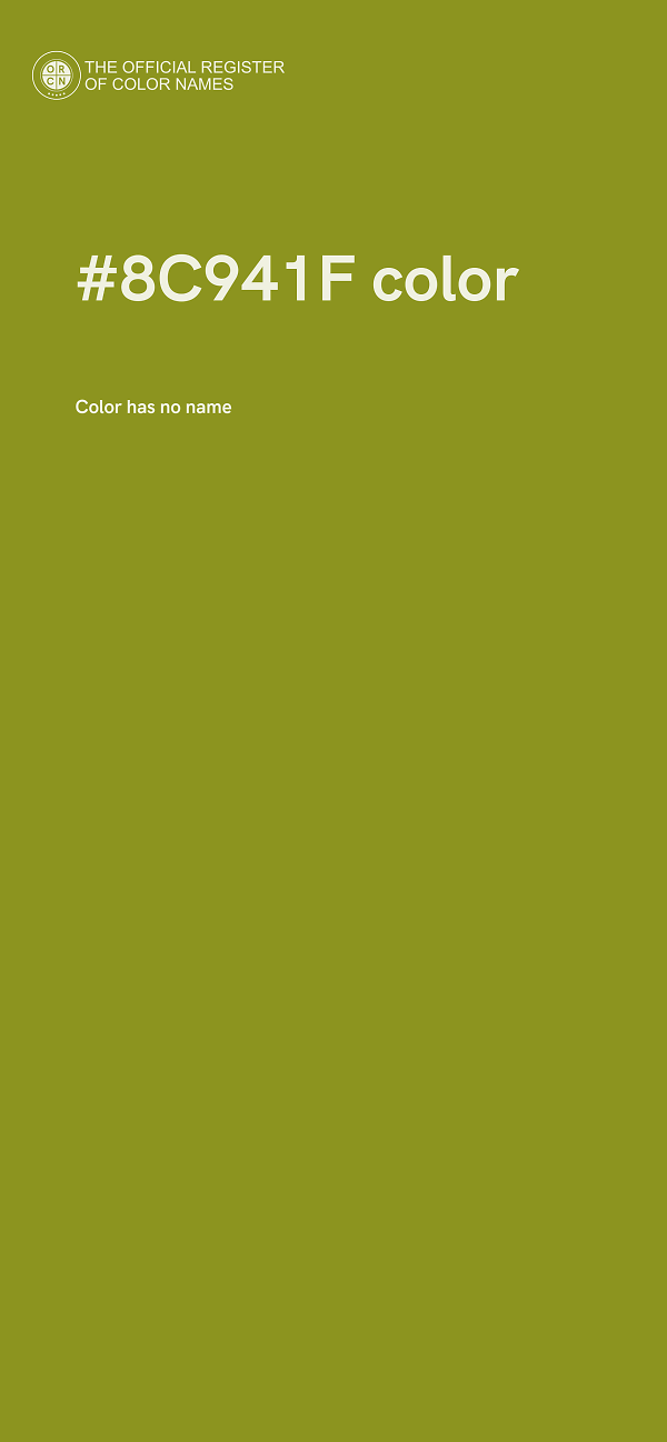 #8C941F color image