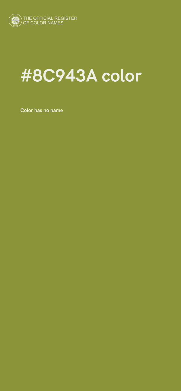 #8C943A color image