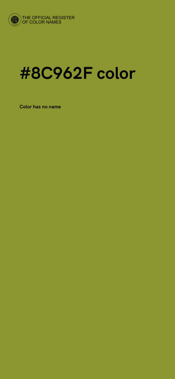 #8C962F color image