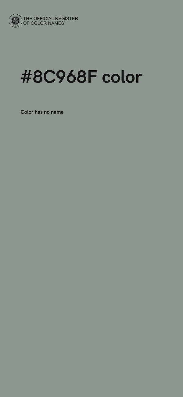 #8C968F color image