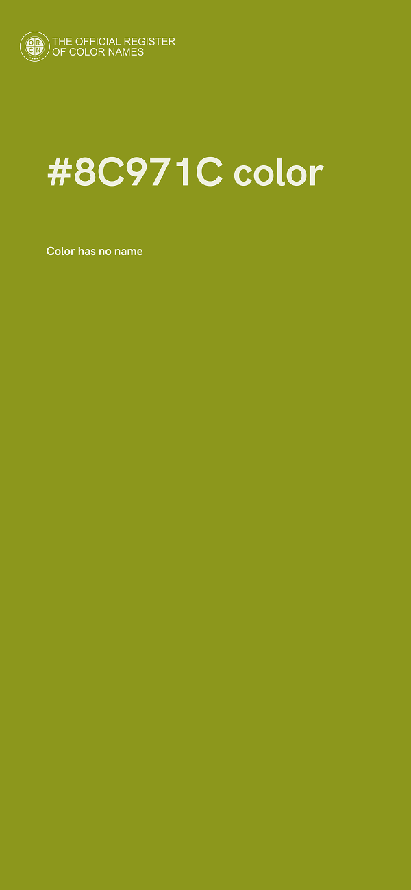 #8C971C color image