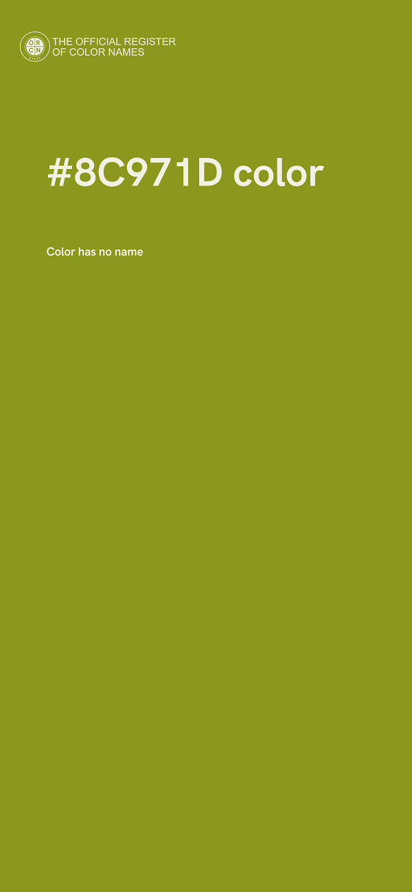 #8C971D color image
