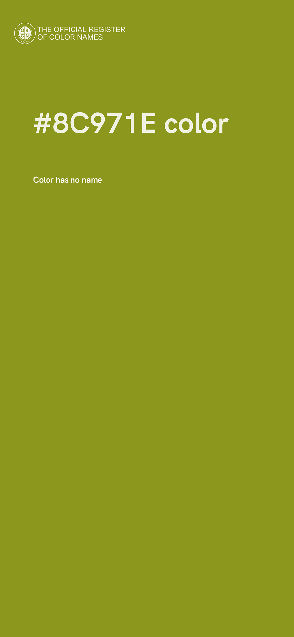 #8C971E color image