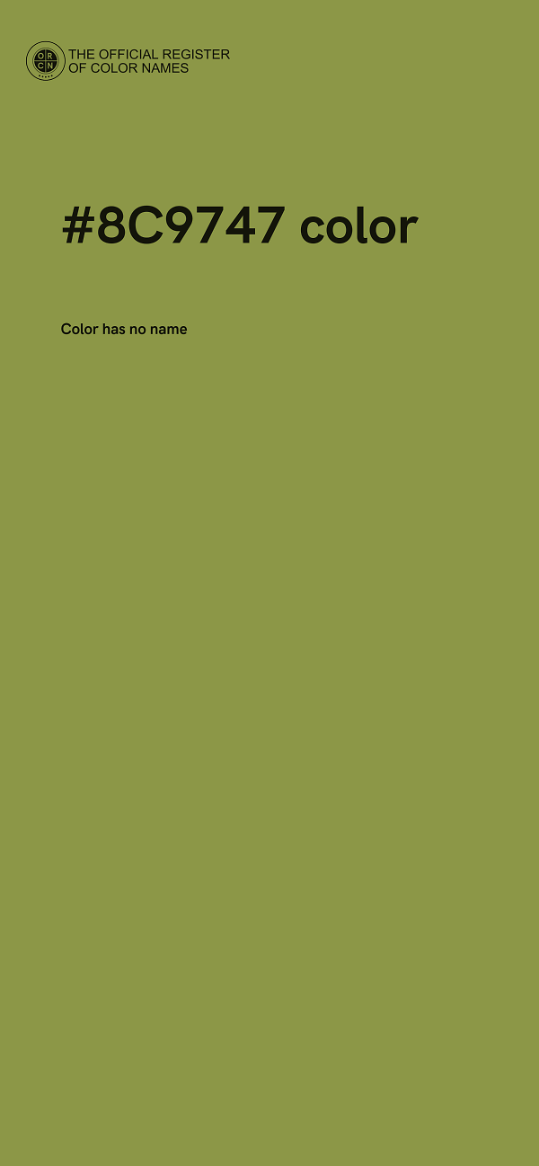 #8C9747 color image