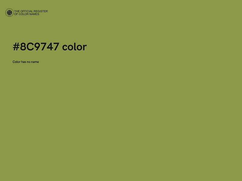 #8C9747 color image