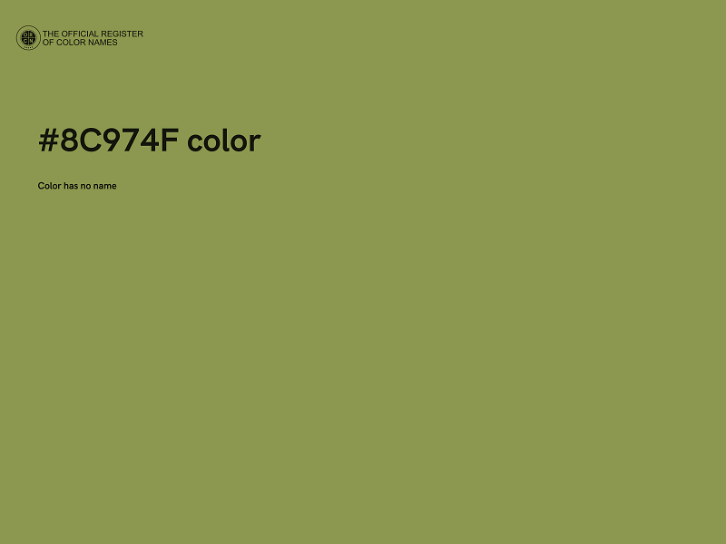 #8C974F color image