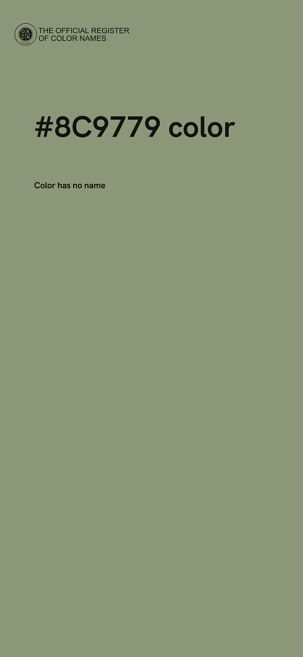 #8C9779 color image