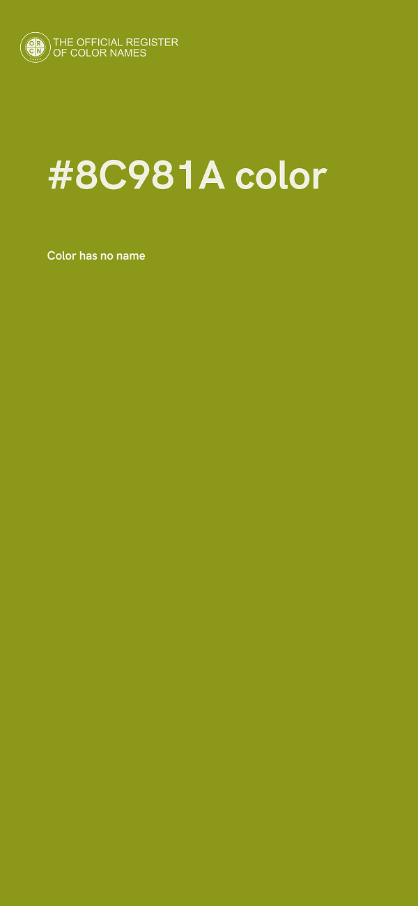 #8C981A color image