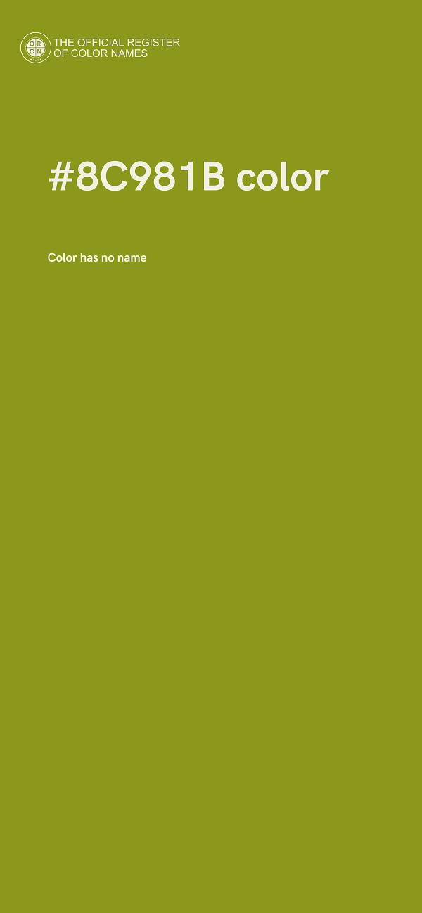 #8C981B color image