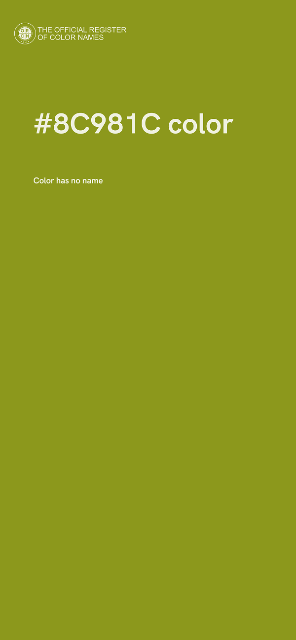 #8C981C color image