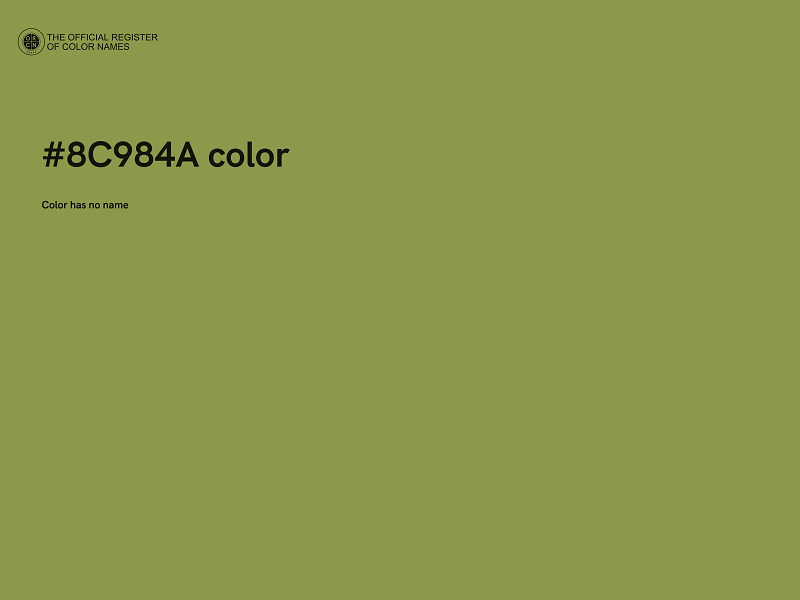 #8C984A color image