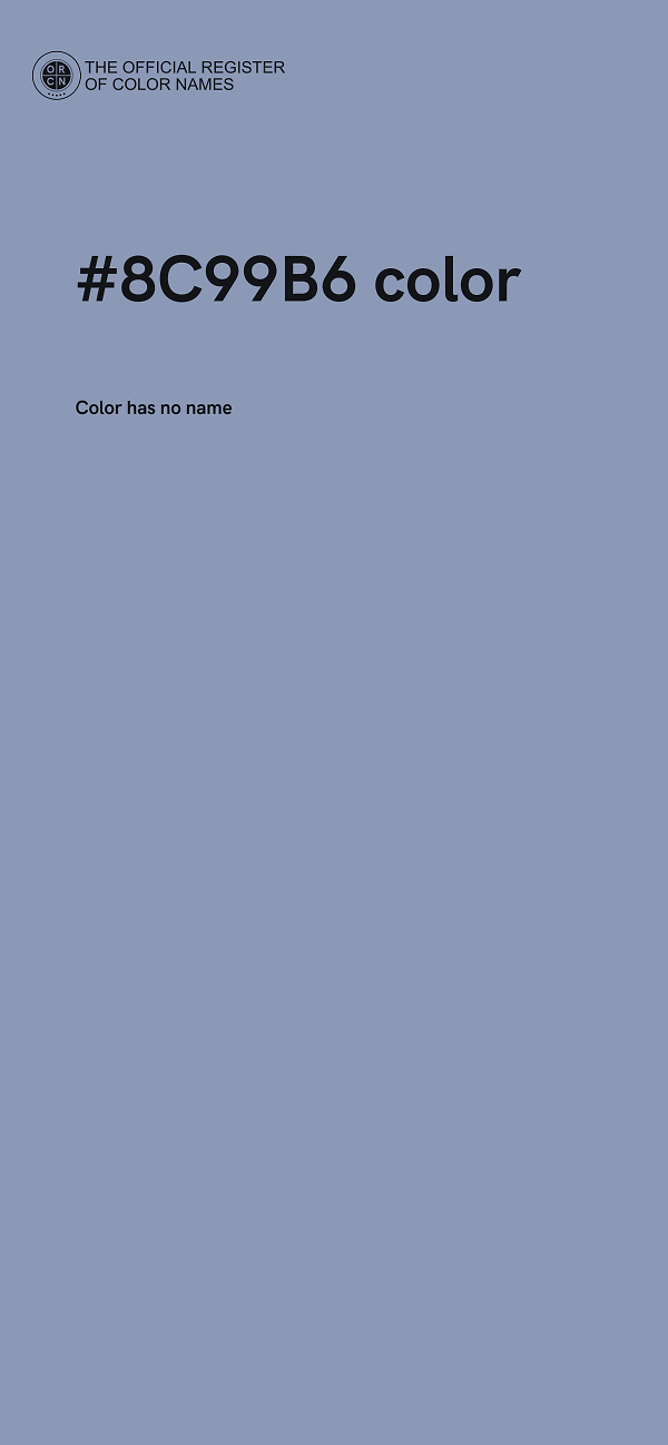 #8C99B6 color image
