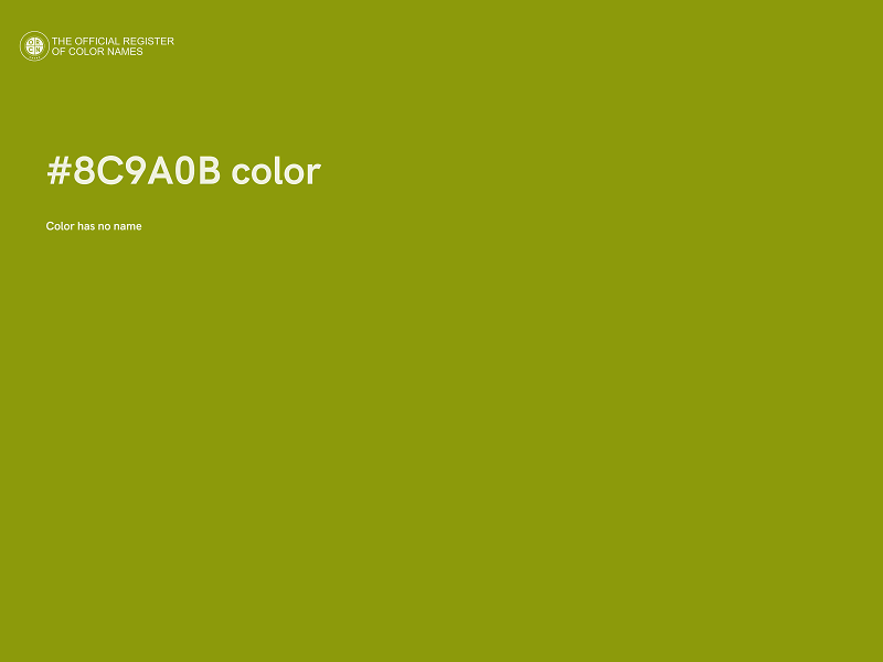 #8C9A0B color image