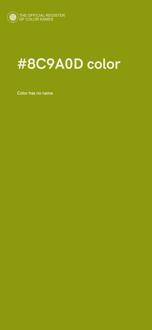 #8C9A0D color image