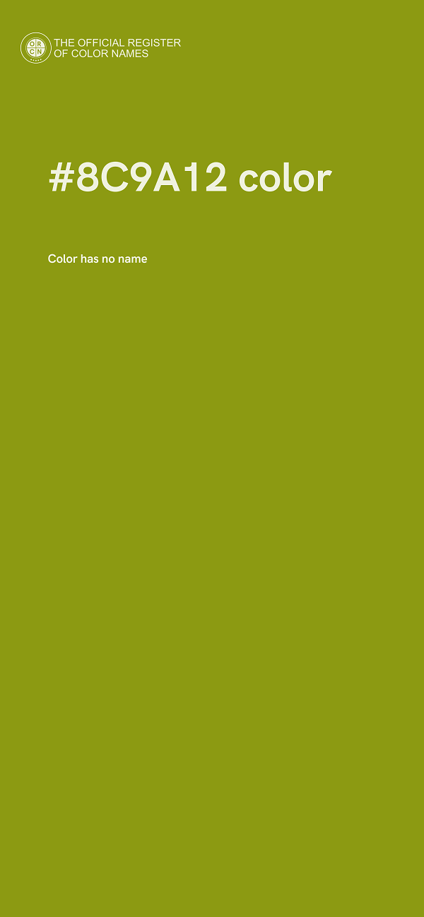#8C9A12 color image