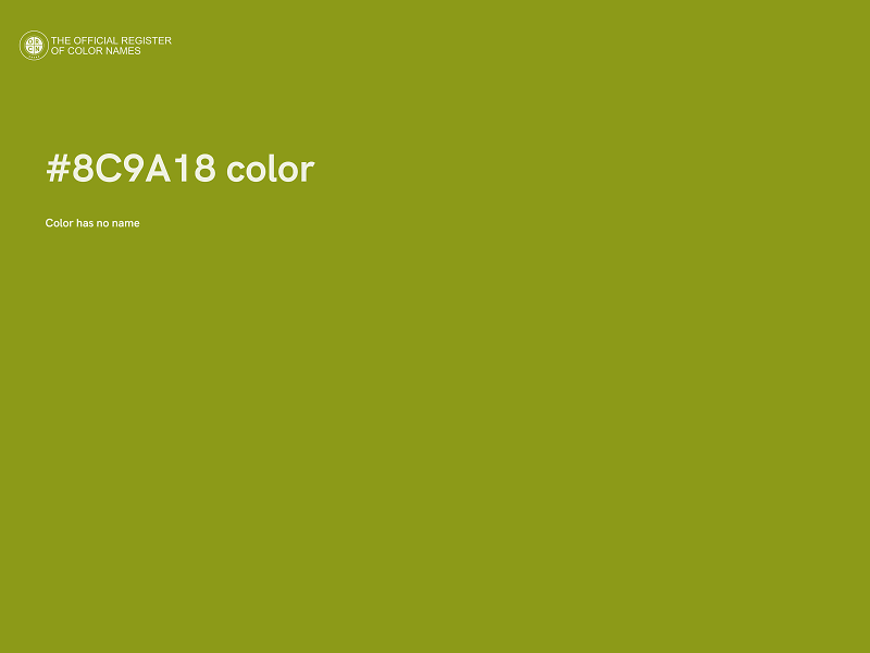 #8C9A18 color image