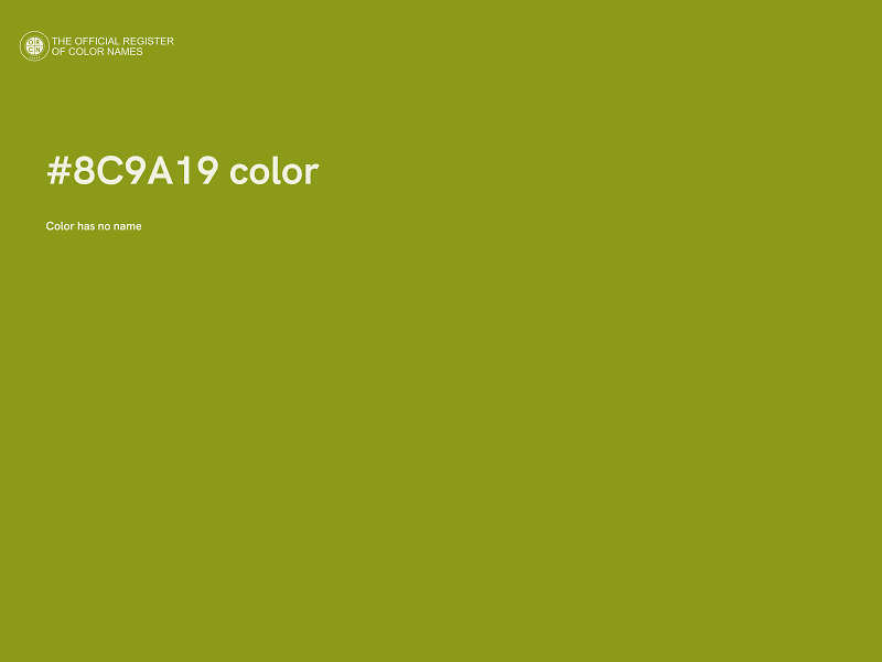 #8C9A19 color image