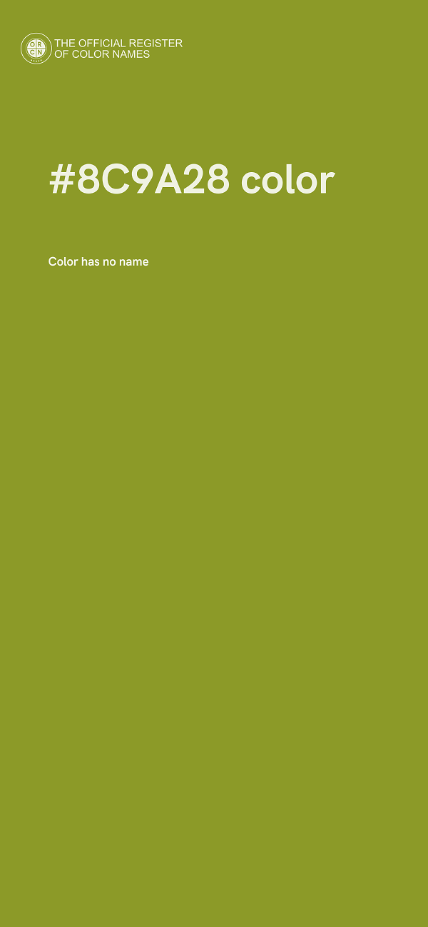 #8C9A28 color image
