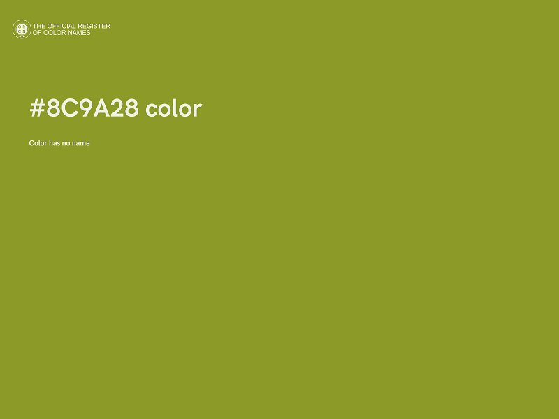 #8C9A28 color image