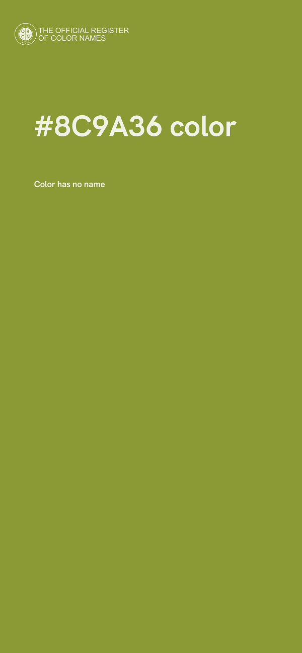 #8C9A36 color image