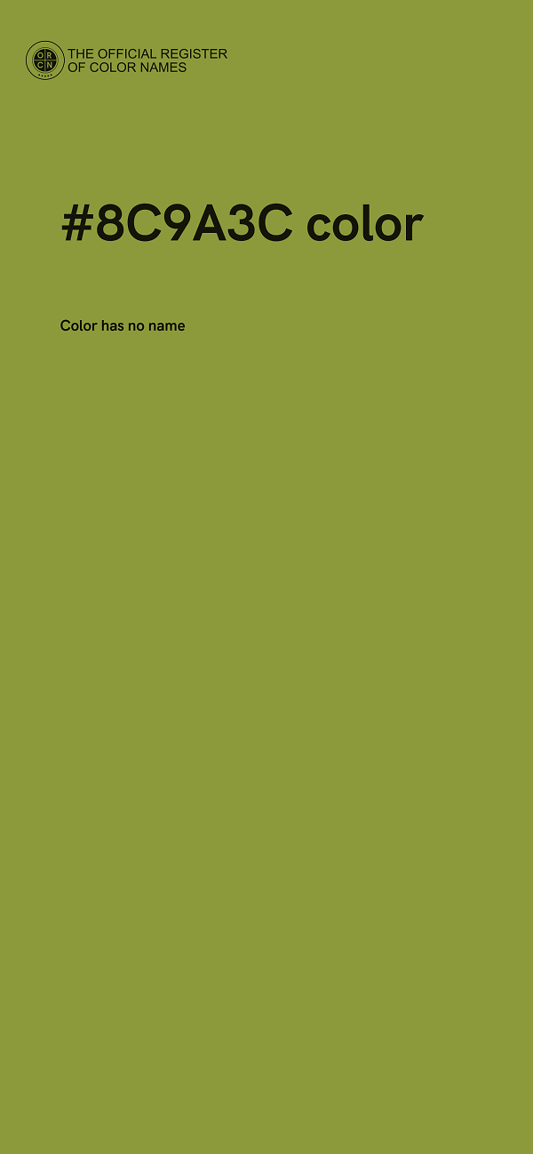 #8C9A3C color image