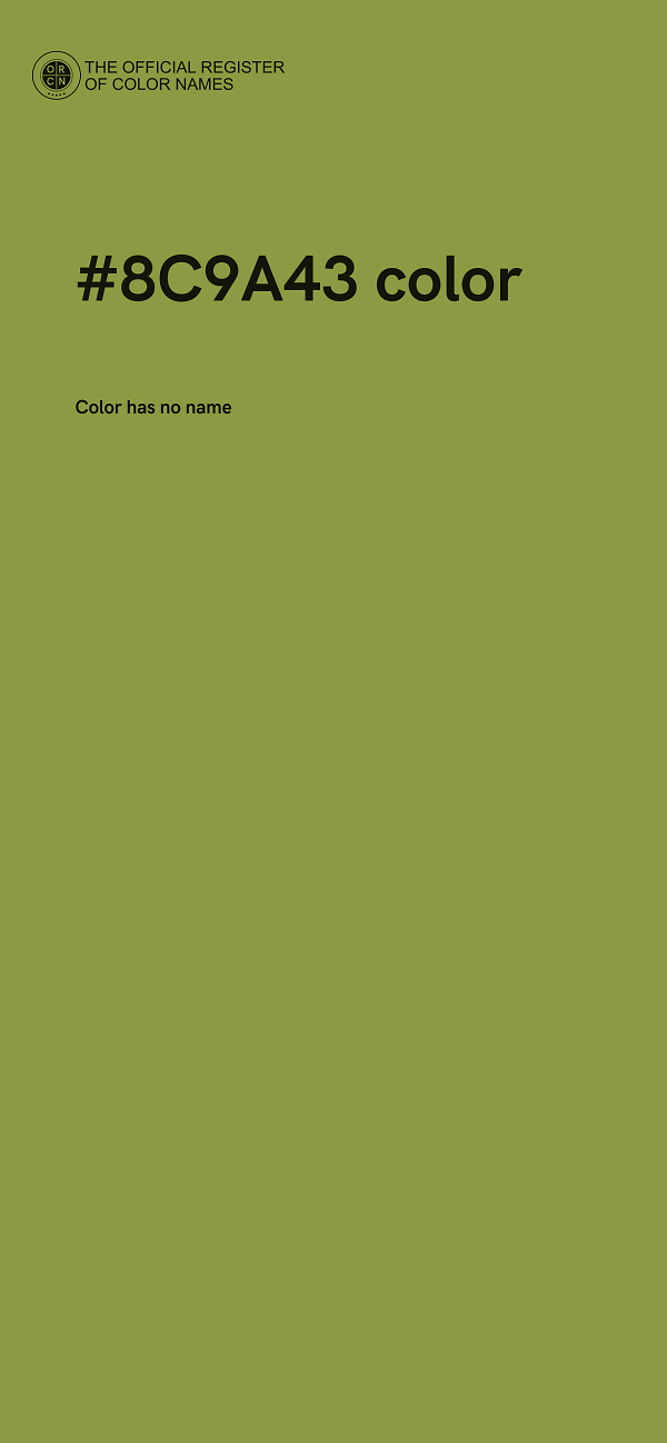 #8C9A43 color image