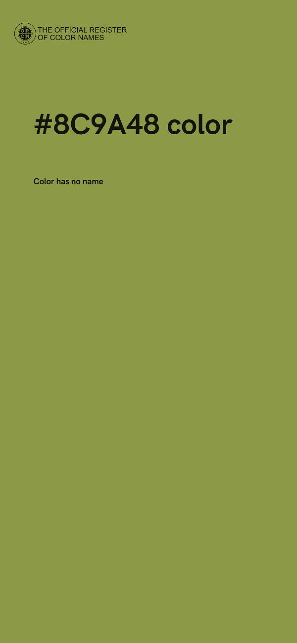 #8C9A48 color image