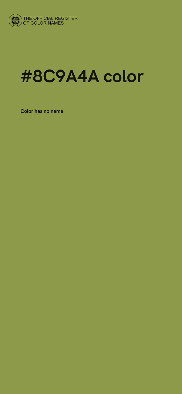 #8C9A4A color image