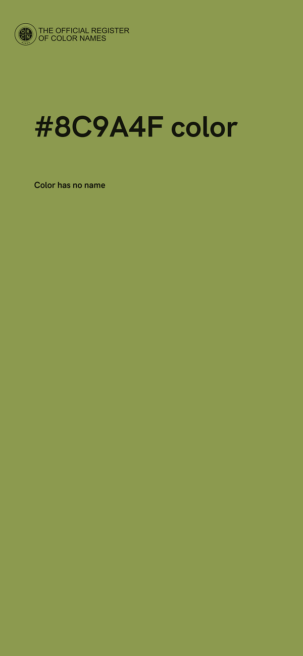 #8C9A4F color image