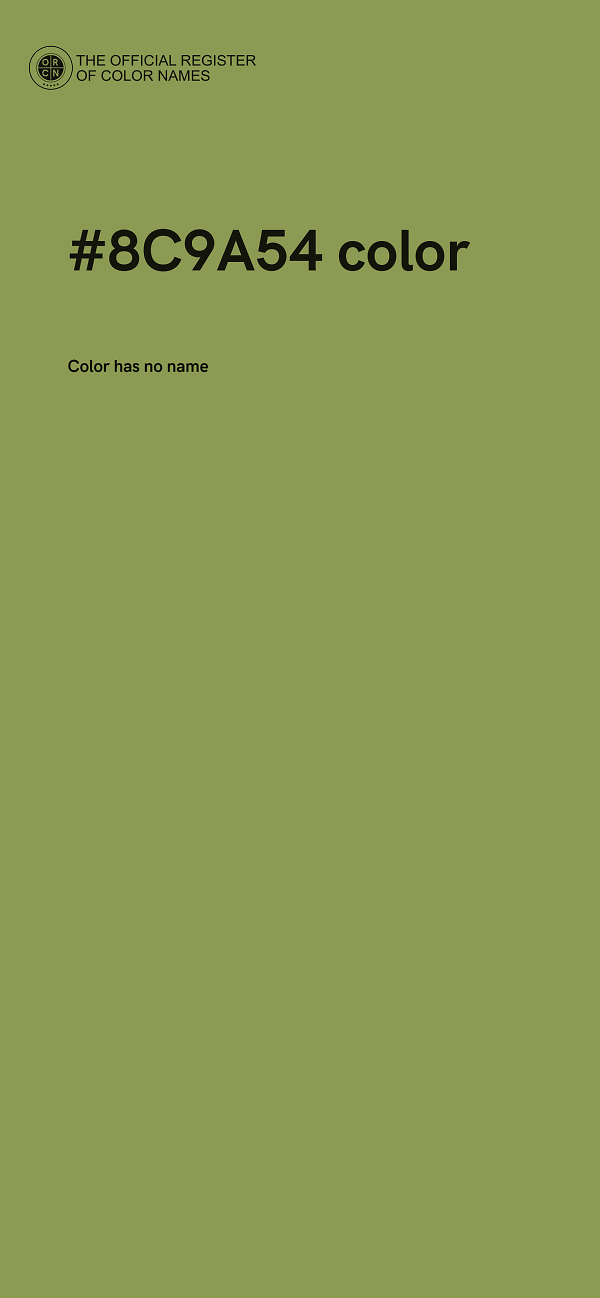 #8C9A54 color image