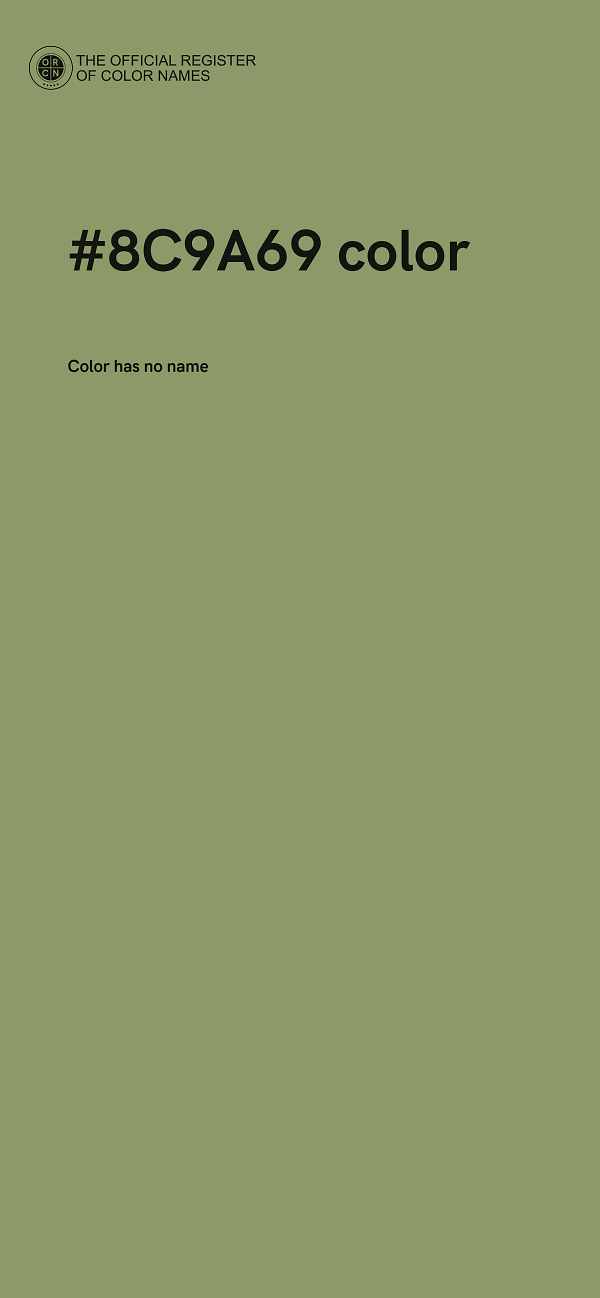 #8C9A69 color image