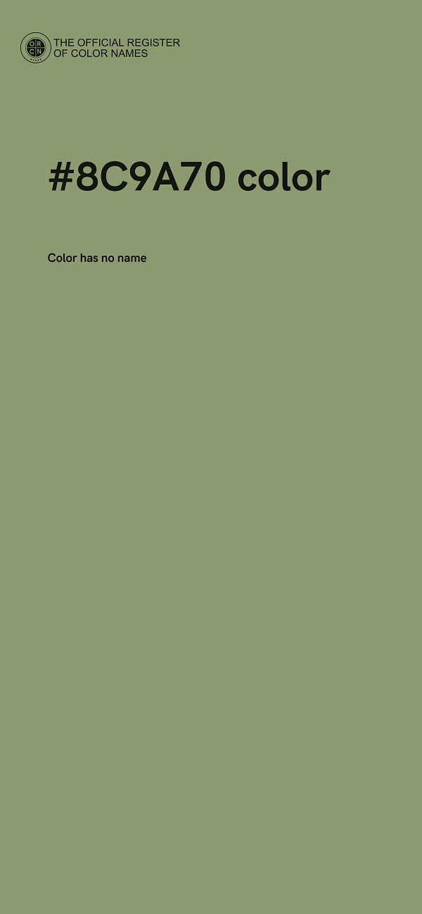 #8C9A70 color image