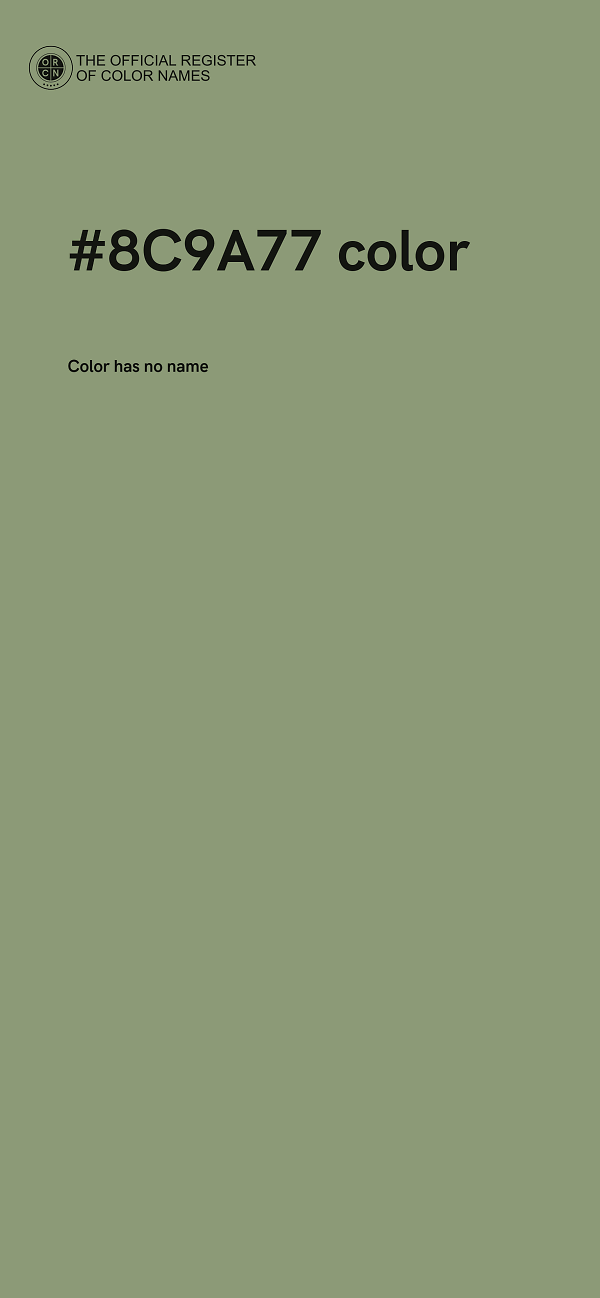 #8C9A77 color image